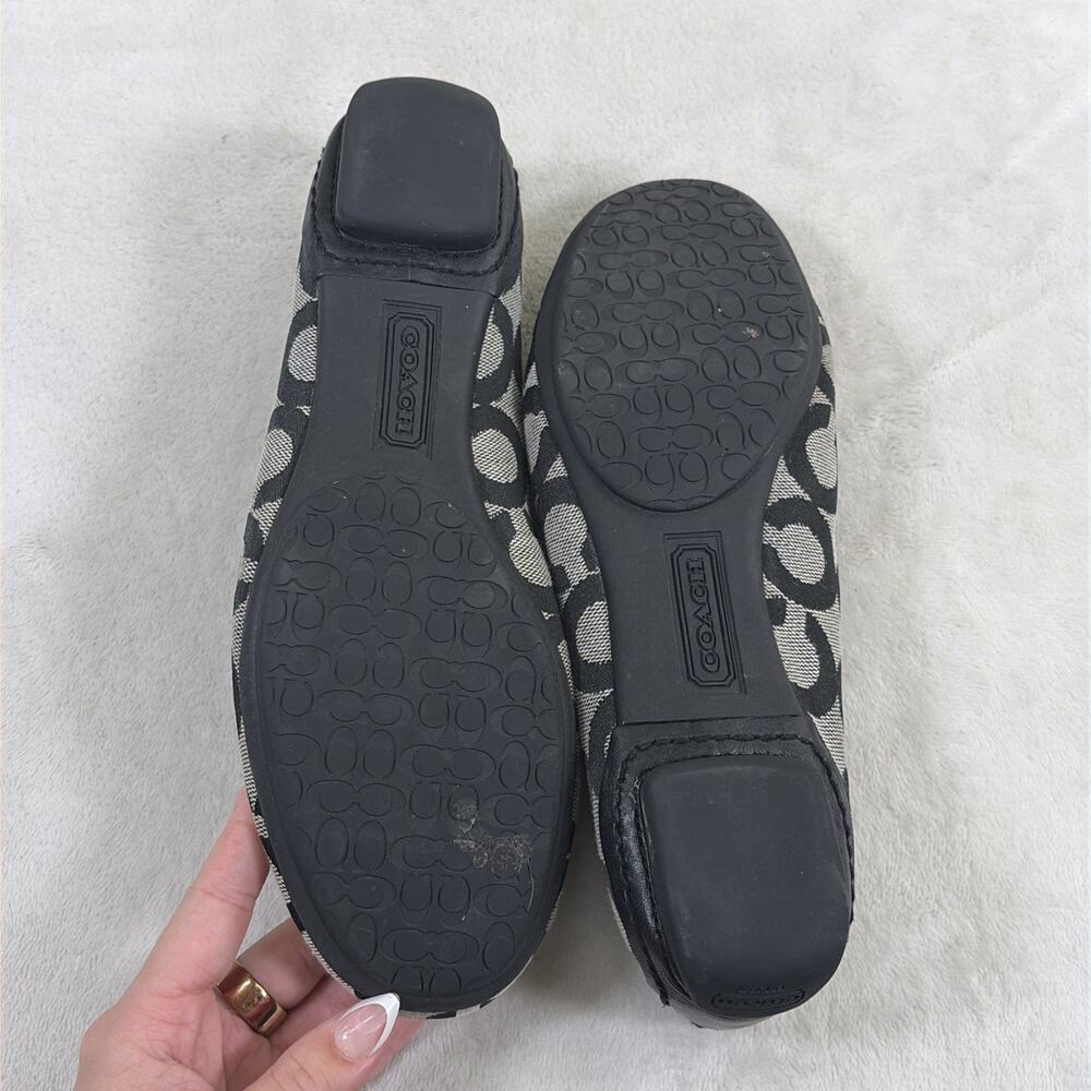 Coach Sid Signature C Black Jacquard Leather Loafer Driving Moc Women’s Size 6.5 - Picture 9 of 14